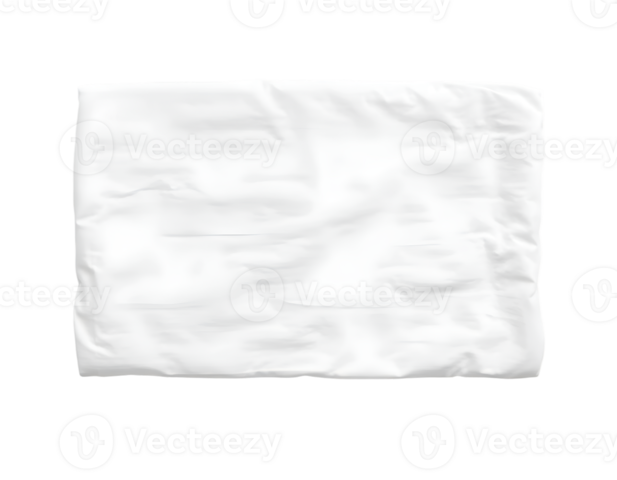 White crumpled paper sheet isolated on transparent background png
