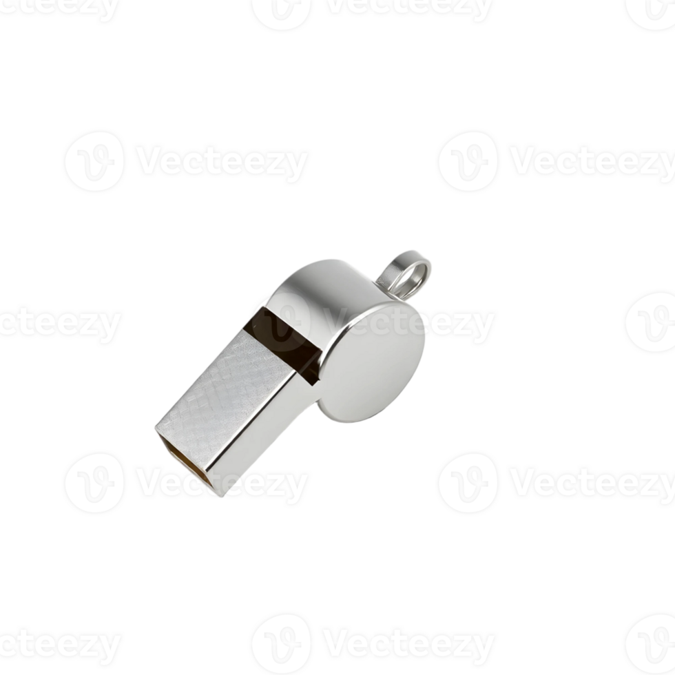 Realistic Metal Whistle Isolated On Transparent Background png