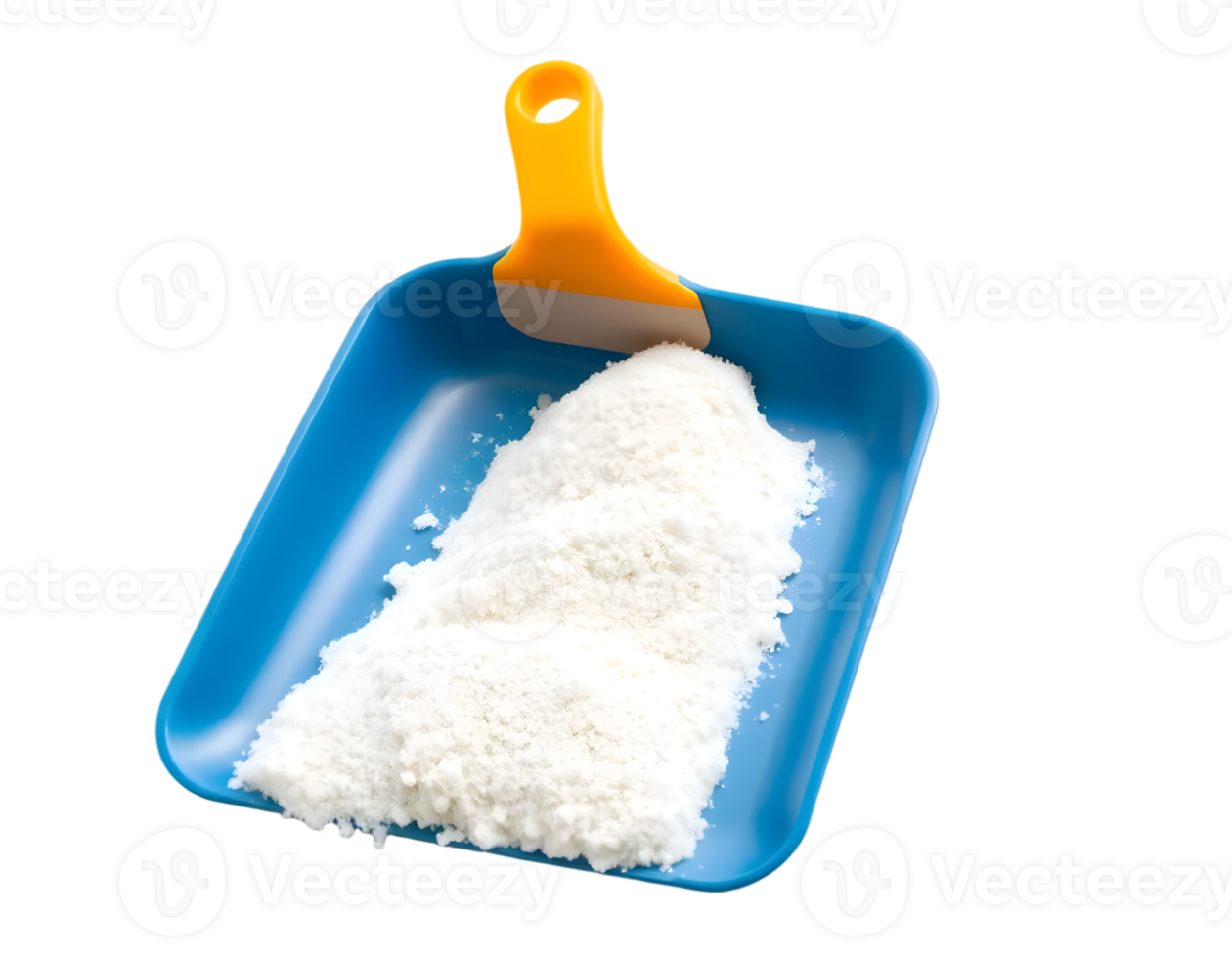 Baking soda in scoop isolated on transparent background png