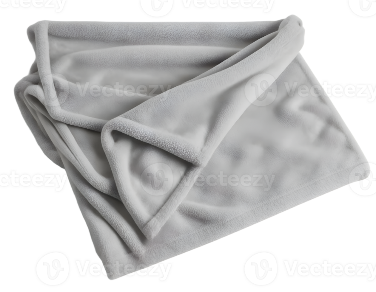 Folded white cloth isolated on transparent background png