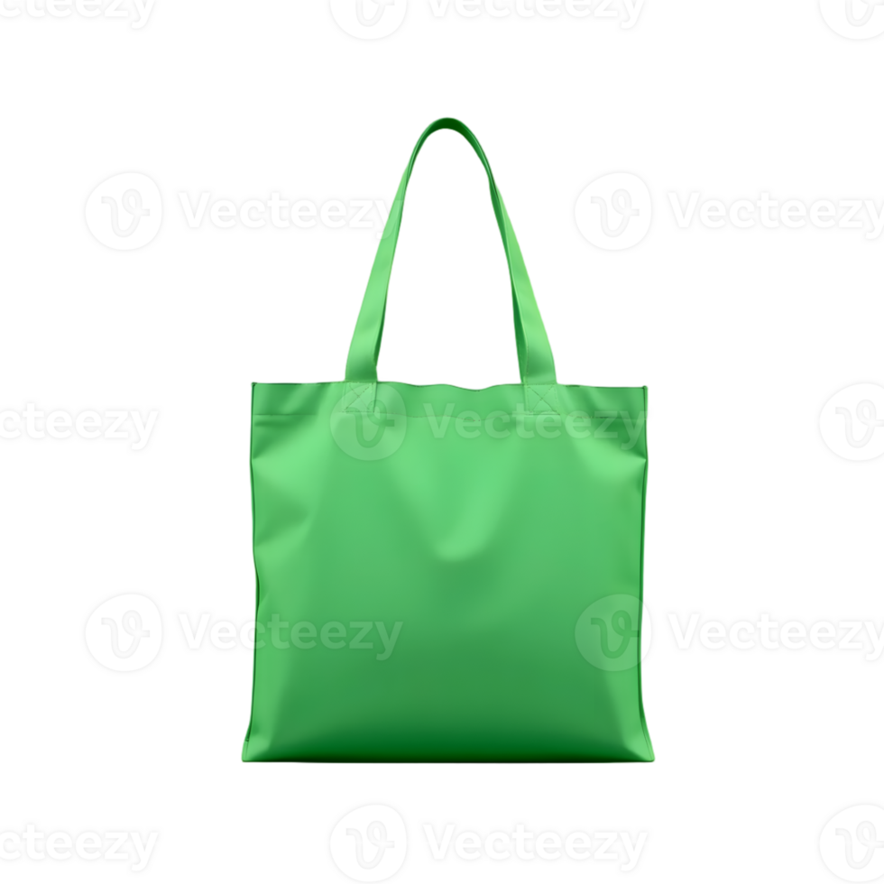 Green textile bag isolated on transparent background png