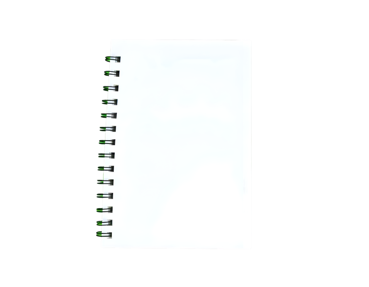 White notebook isolated on transparent background png