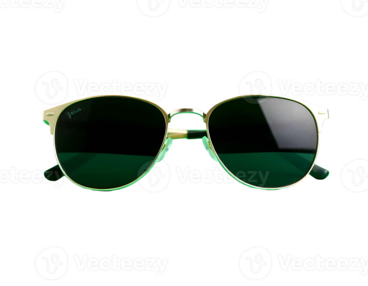 Sunglasses with green glass isolated on transparent background png