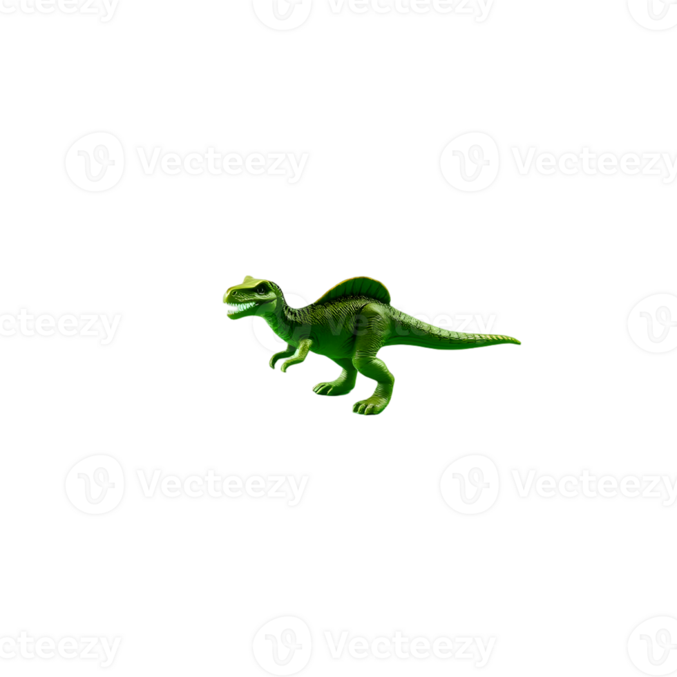 Realistic green dinosaur isolated on transparent background png