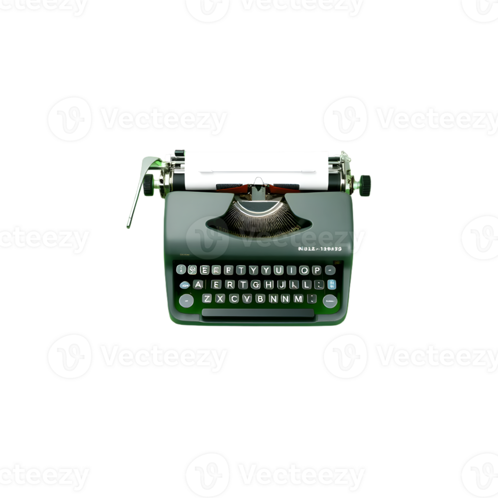 Retro Typewriter Isolated On Transparent Background png