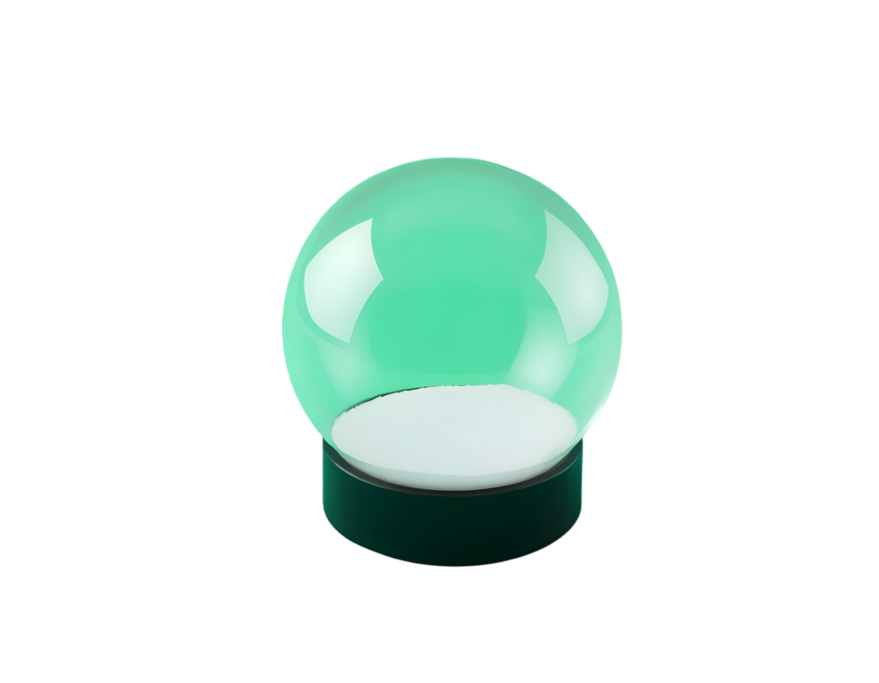 Empty crystal ball isolated on a transparent background png