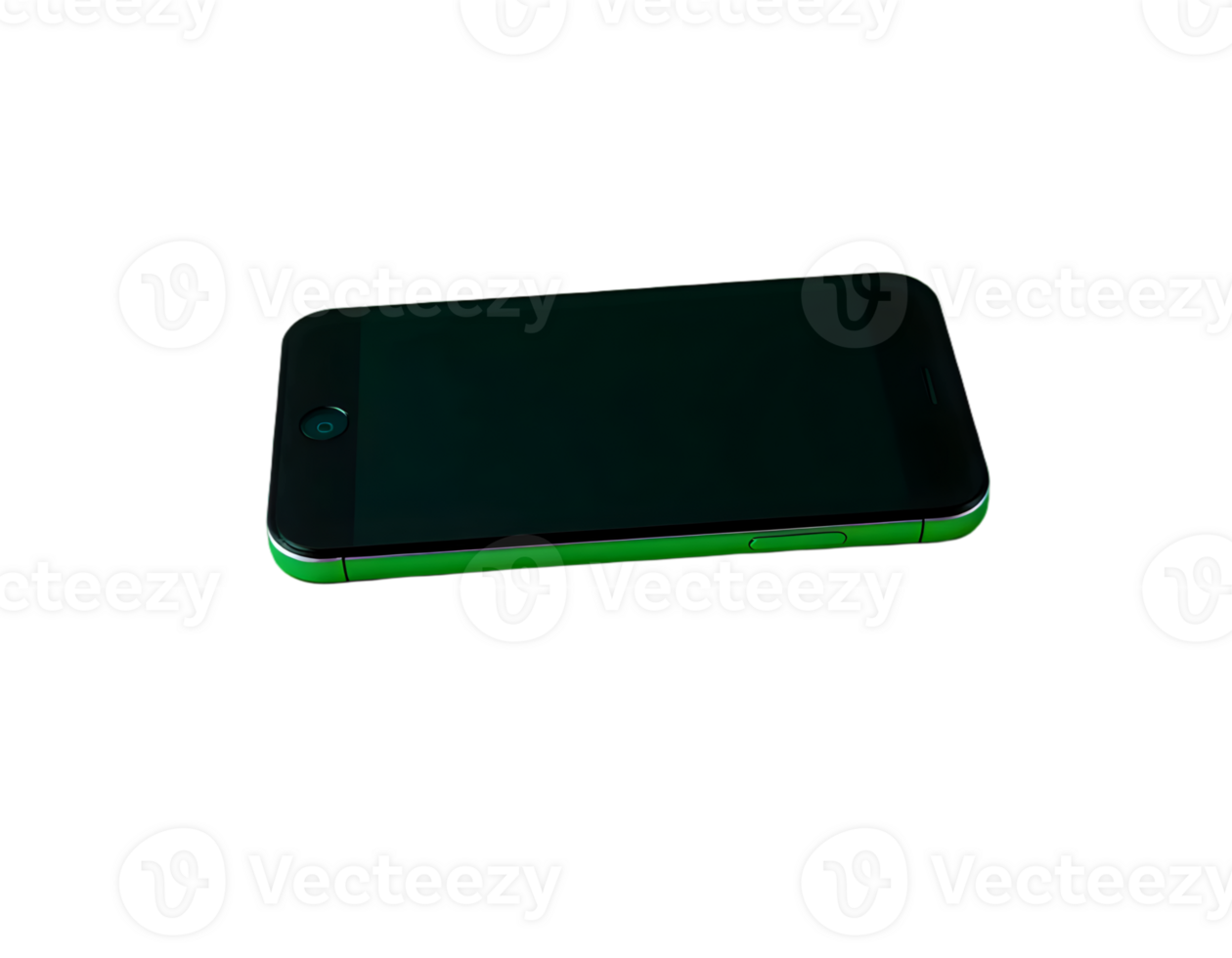Smartphone with black screen isolated on transparent background png