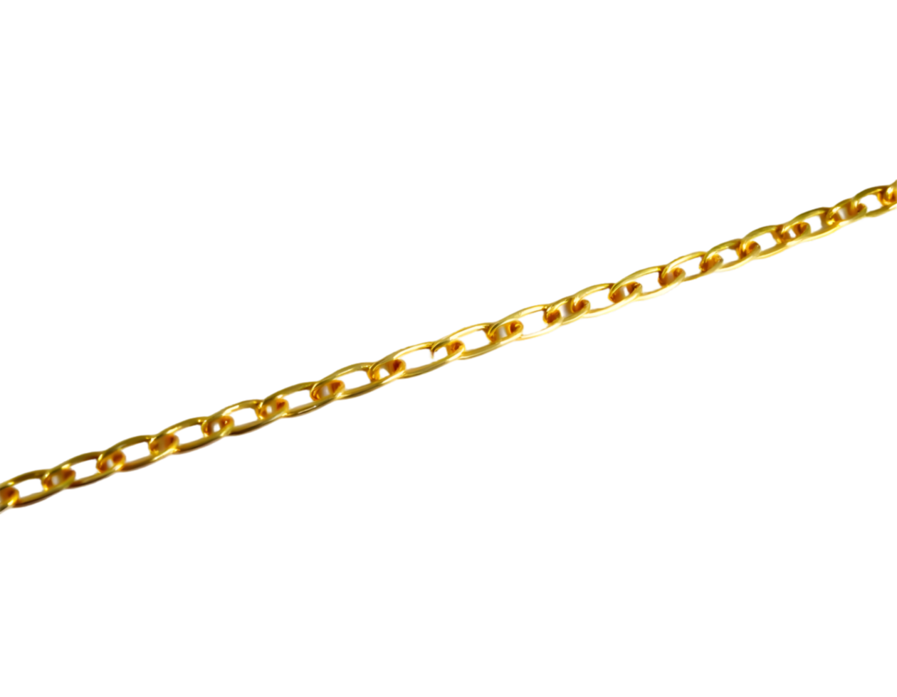 Golden chain isolated on transparent background png