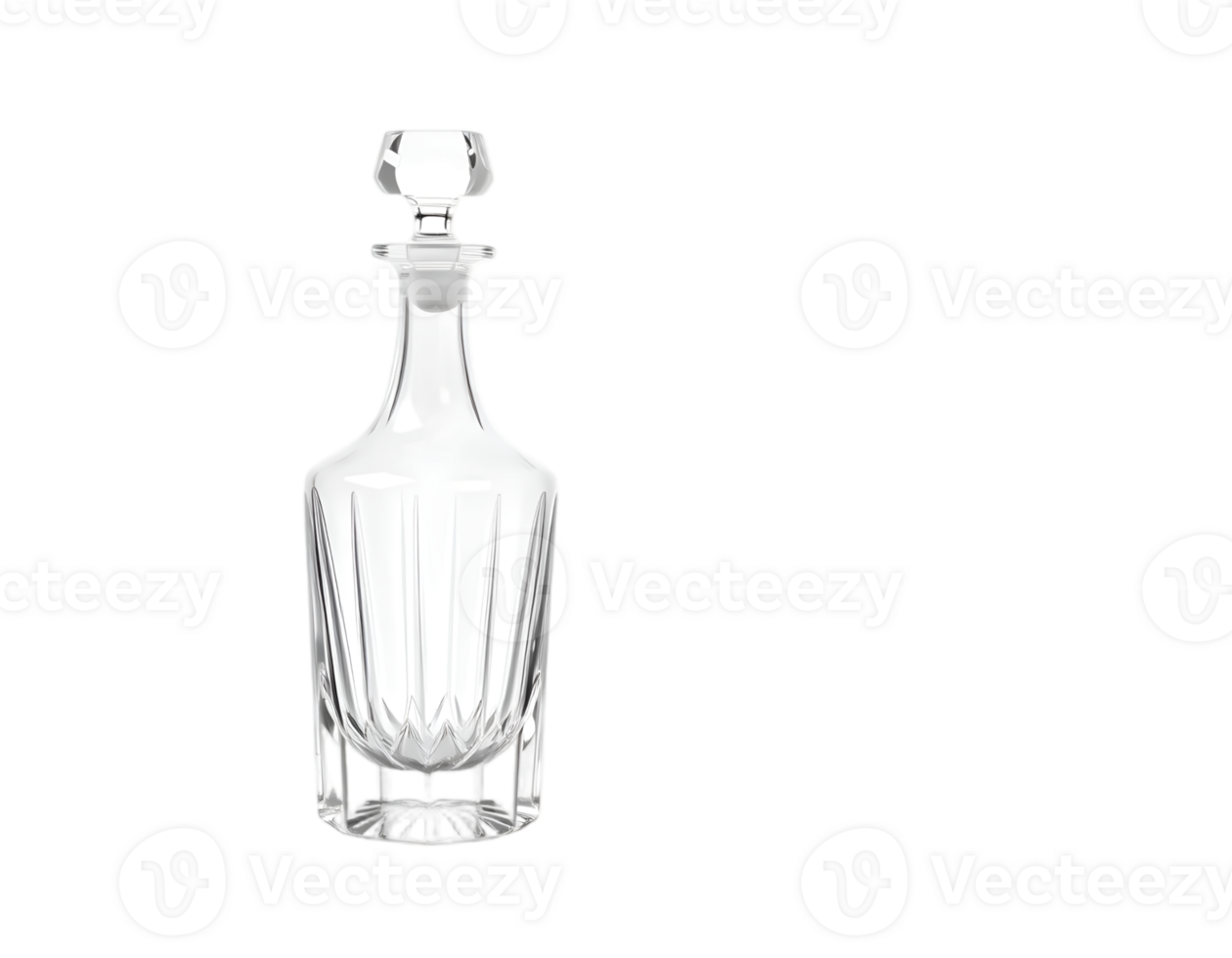 Empty champagne bottle isolated on transparent background png