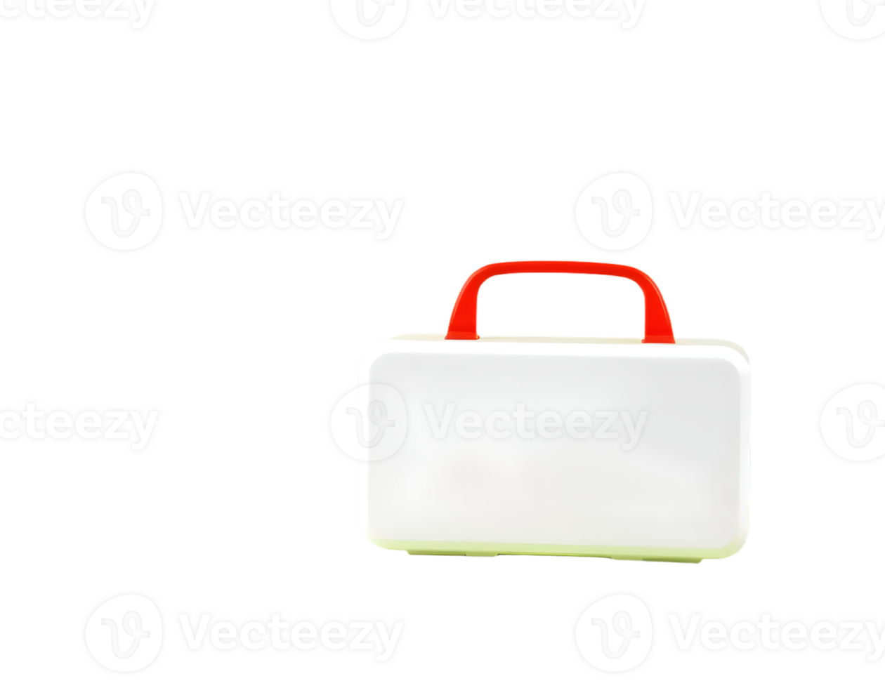 White plastic bag mockup isolated on transparent background png