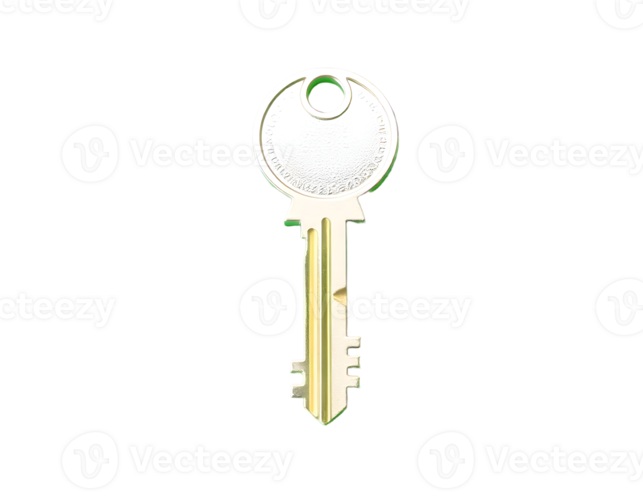 Realistic key isolated on transparent background png