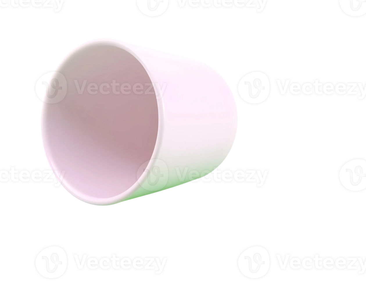 Empty plastic cup isolated on transparent background png