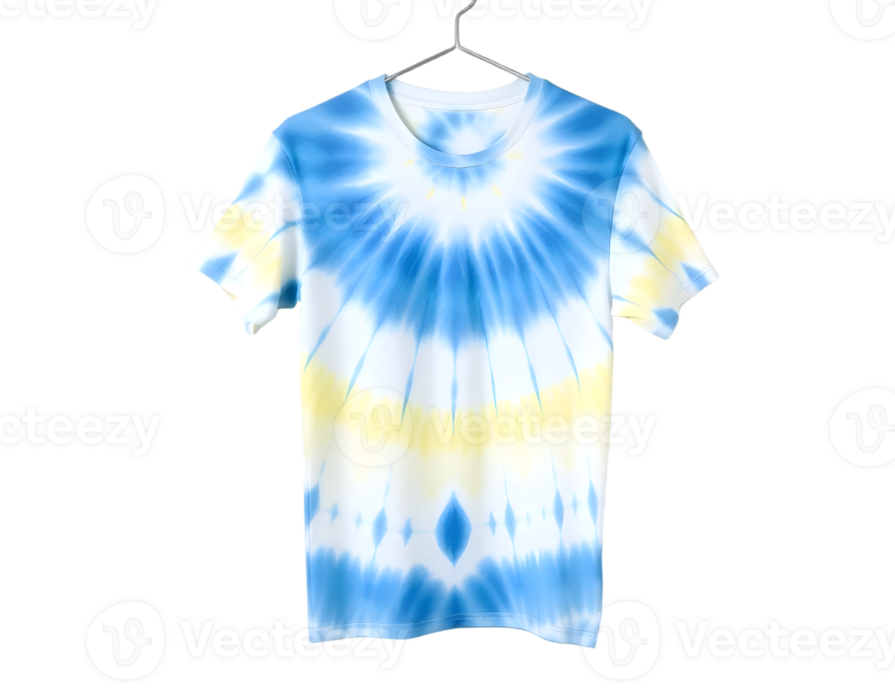 T-shirt with blue pattern on a transparent background png