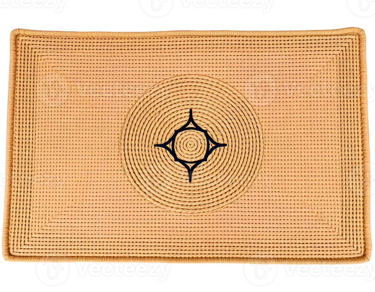 Brown mat with a star png