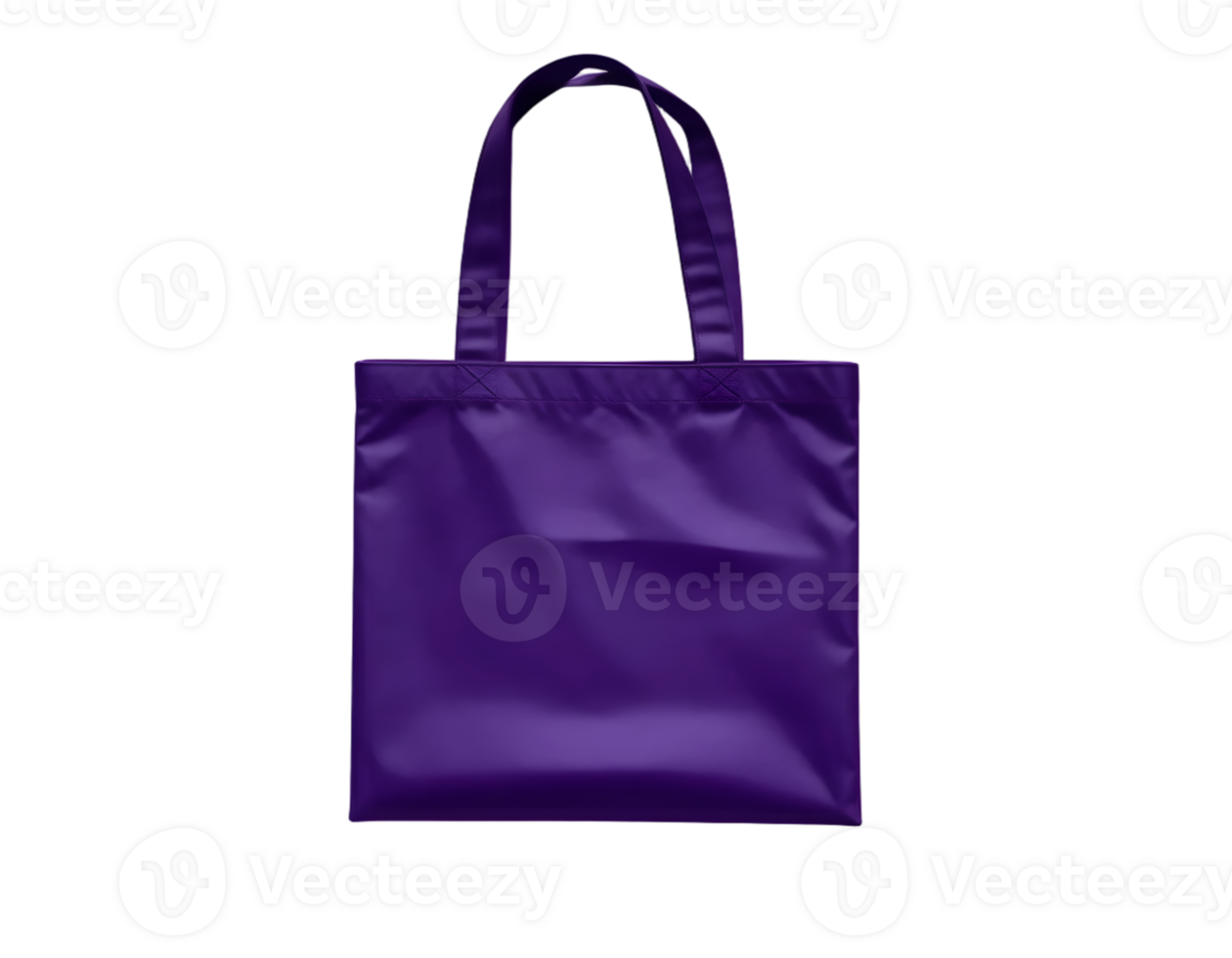Mockup Realistic Purple Plastic Bag Isolated on Transparent Background png
