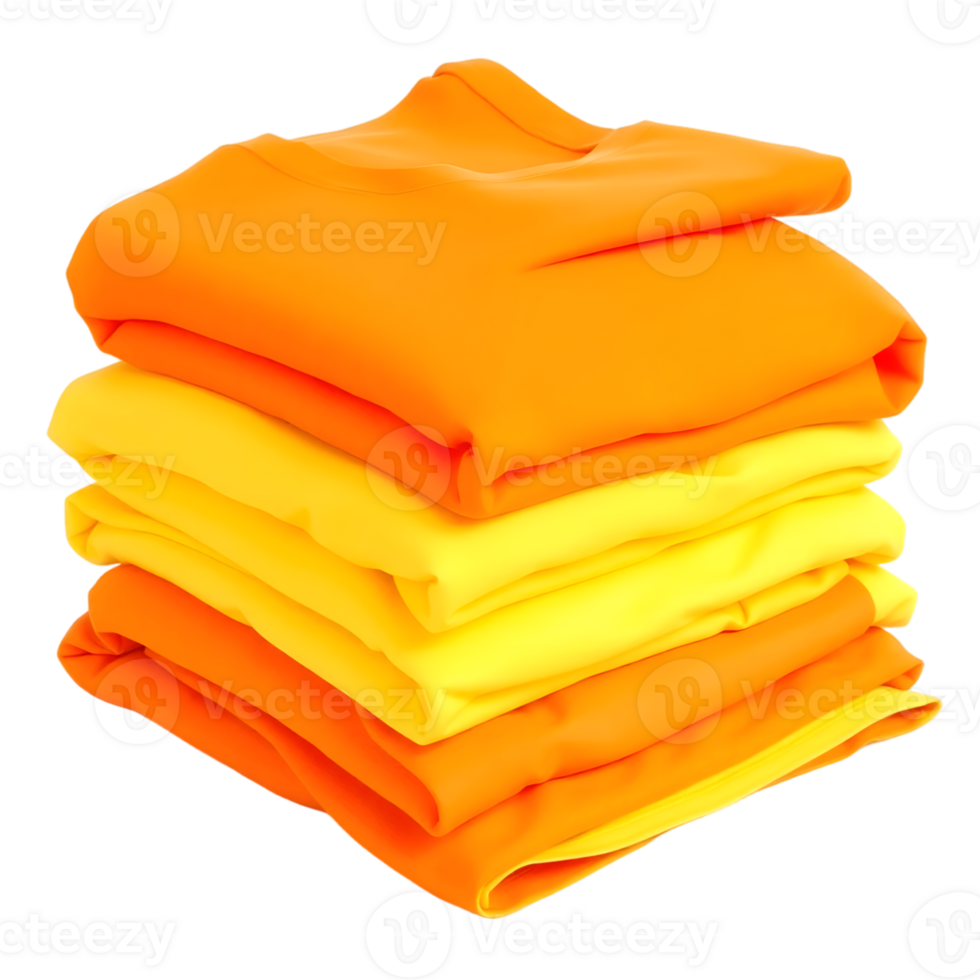 Stack of Orange Cloth Isolated Transparent Background png