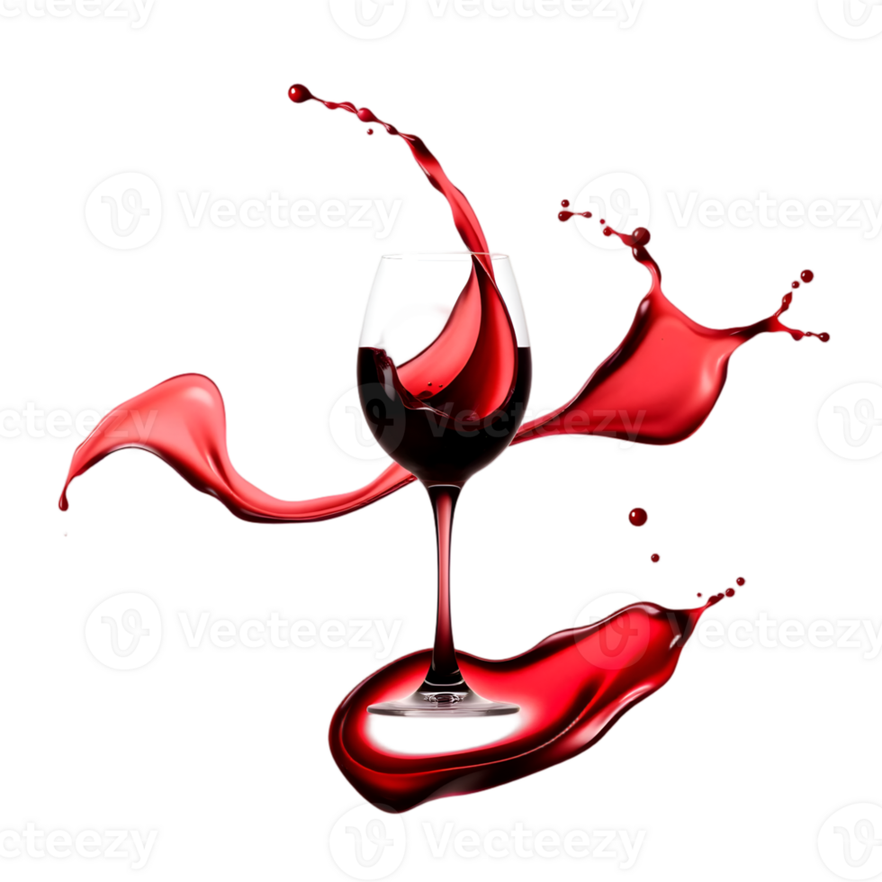 Red Wine Splash Isolated Transparent Background png