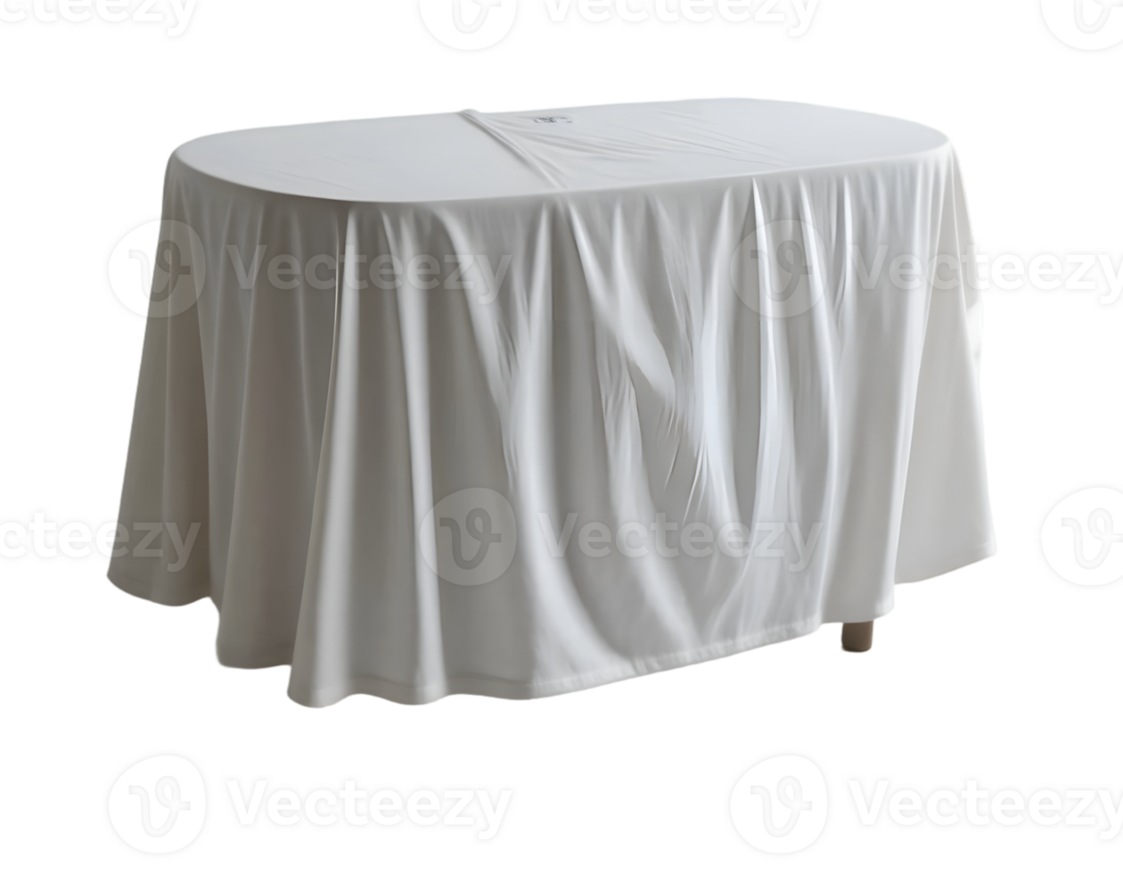 White tablecloth isolated on a transparent background png