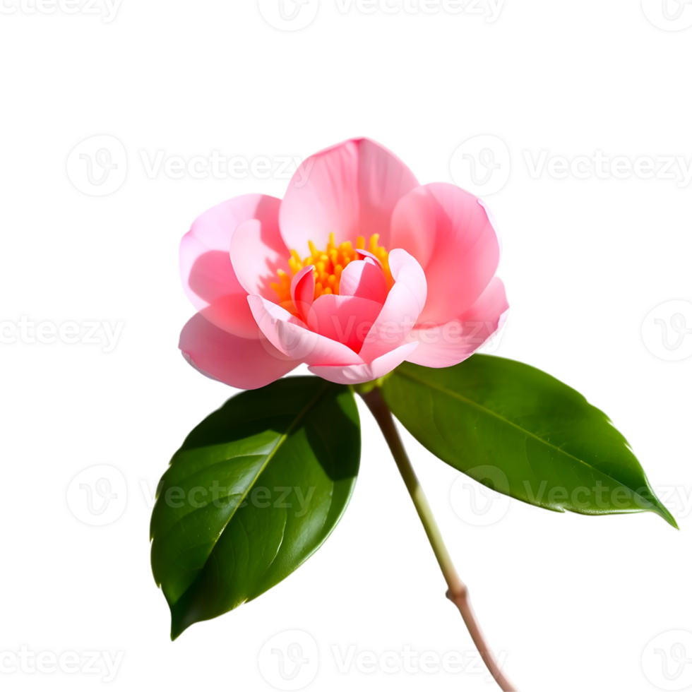 Camellia flower isolated on transparent background png