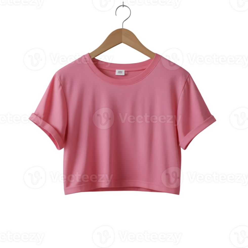Pink T-Shirt On Hanger Isolated Transparent Background png