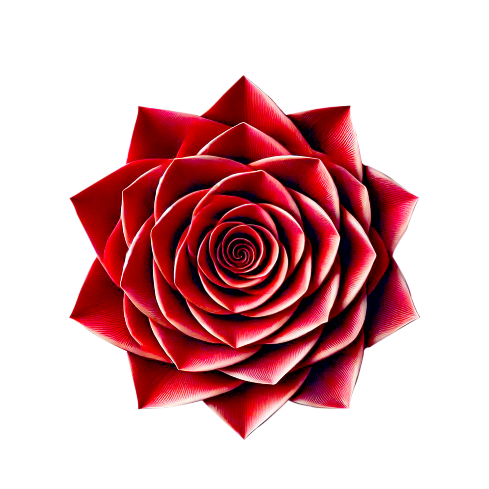 A beautifully detailed red rose with a transparent background, perfect for digital and print projects. png