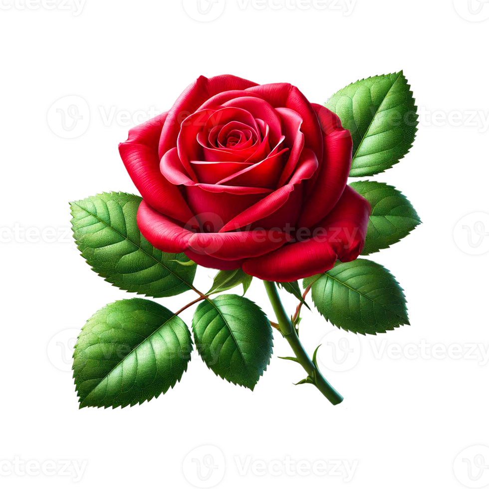 Realistic Red Rose Clipart for Digital and Print Projects png