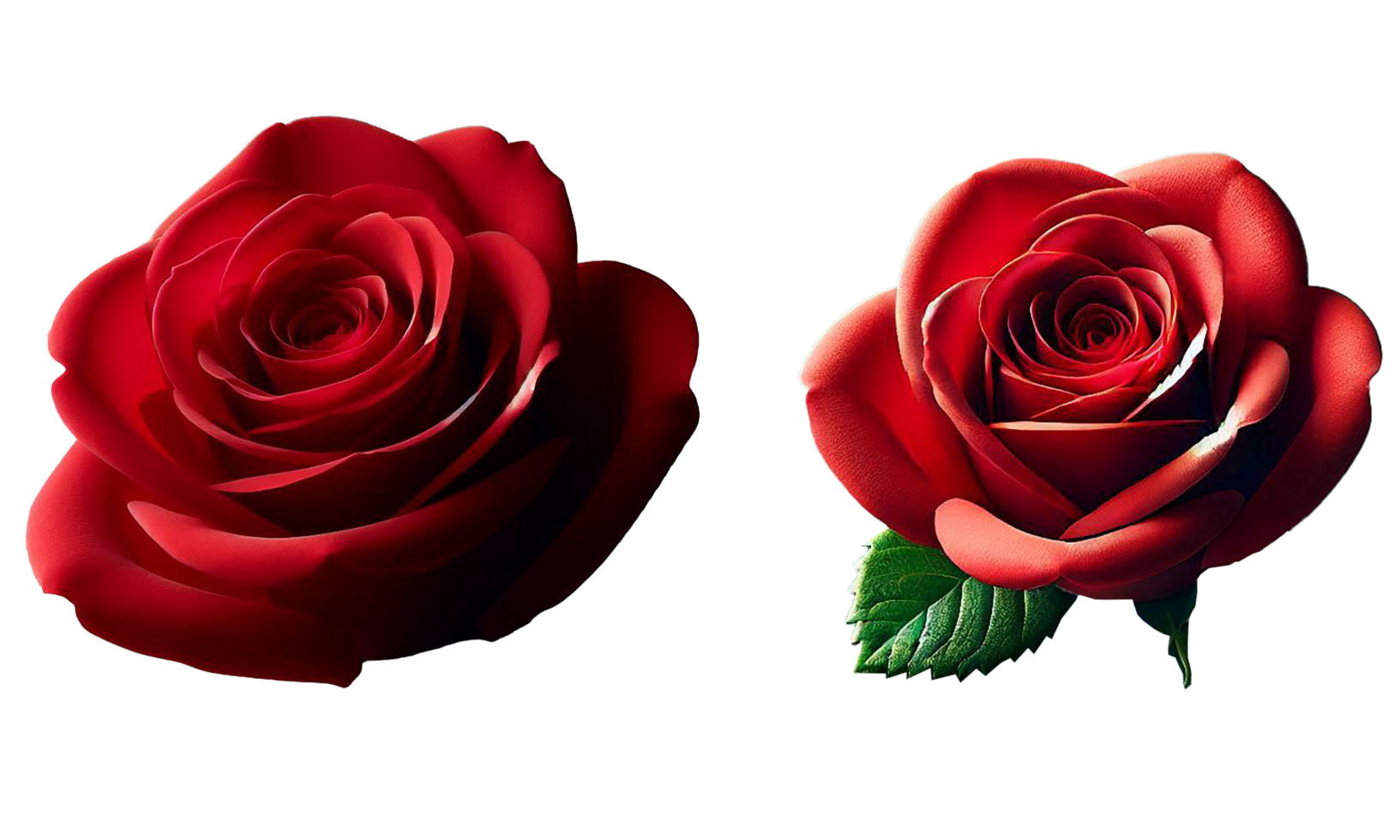 High-quality transparent red rose image for scrapbooking, posters, and creative prints. png