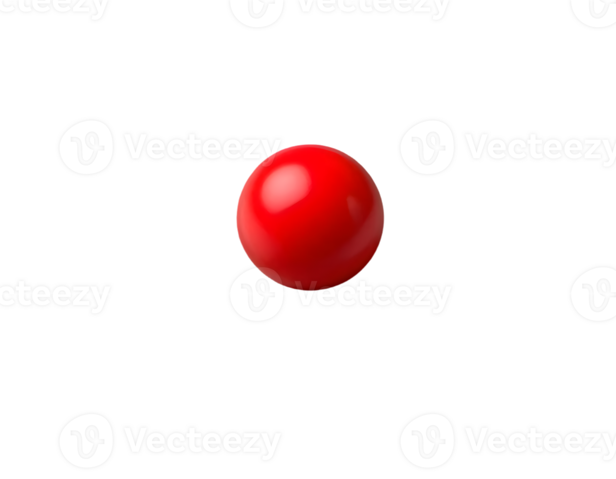 Red ball isolated on transparent background png