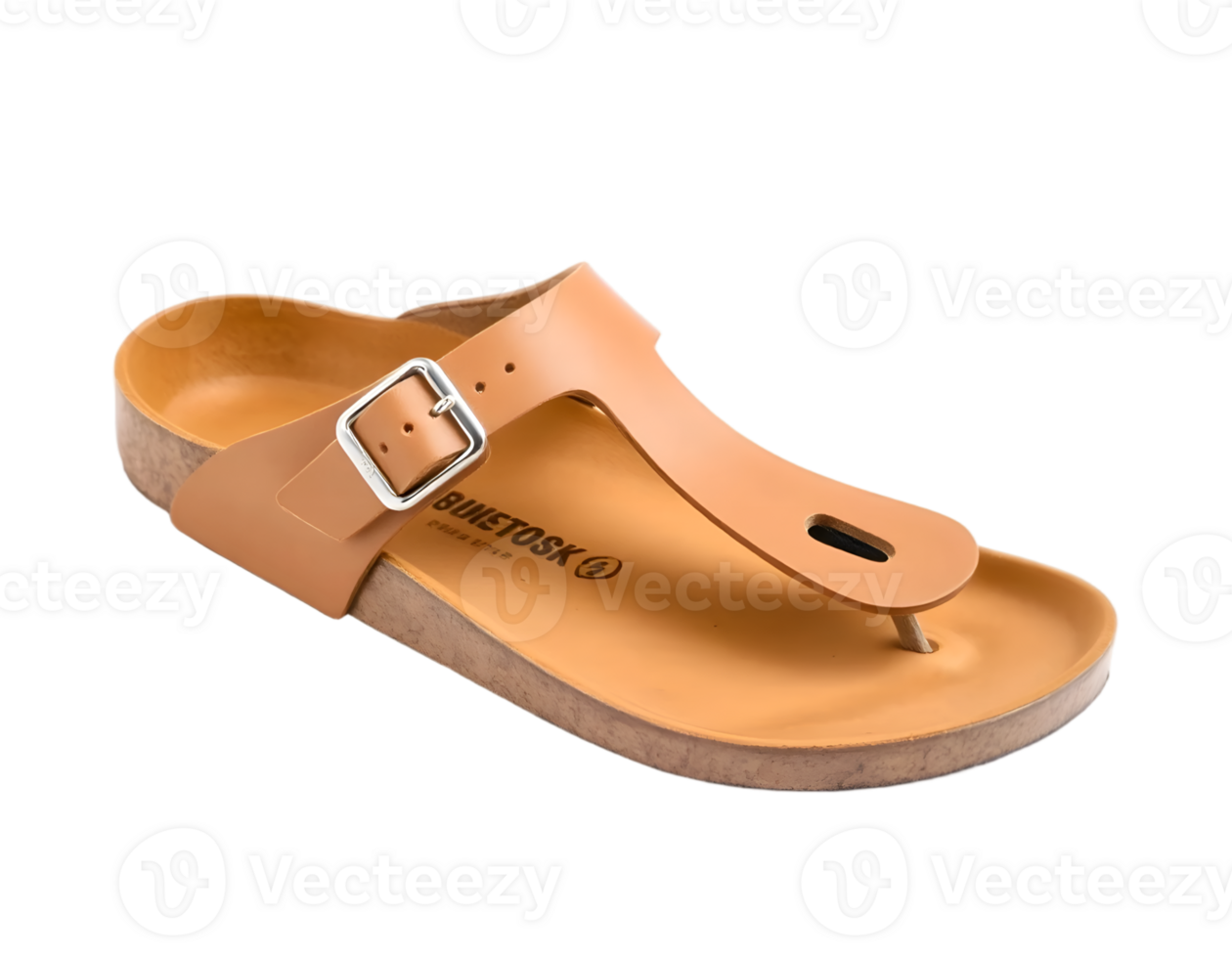 Beige sandals isolated on transparent background png