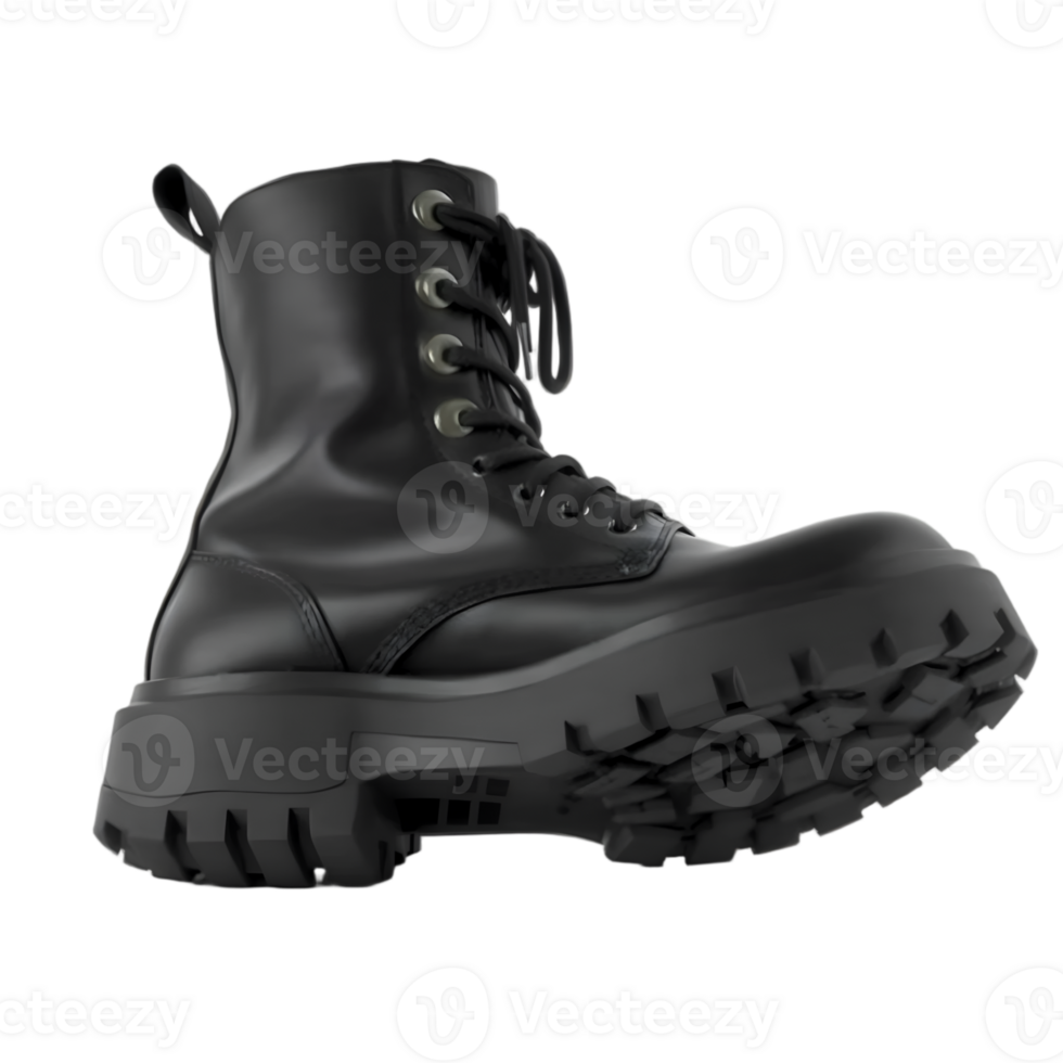 Black boot isolated on transparent background png