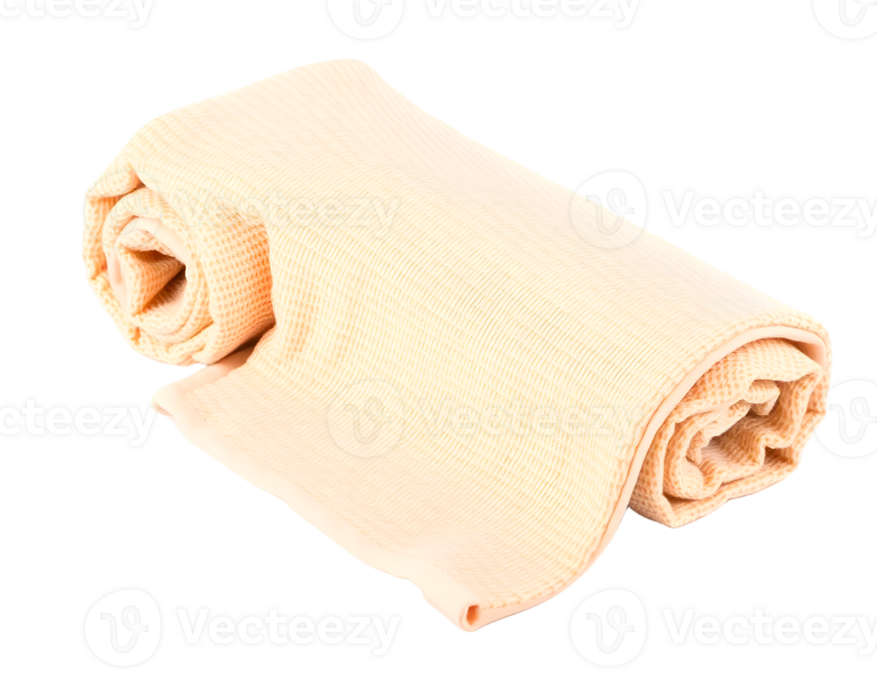 Beige towel roll isolated on transparent background png