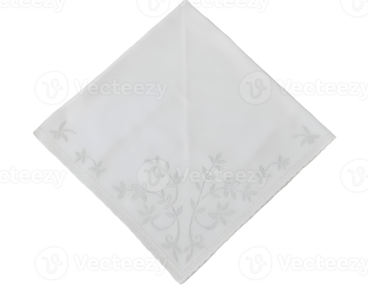 White napkin isolated on the transparent background png