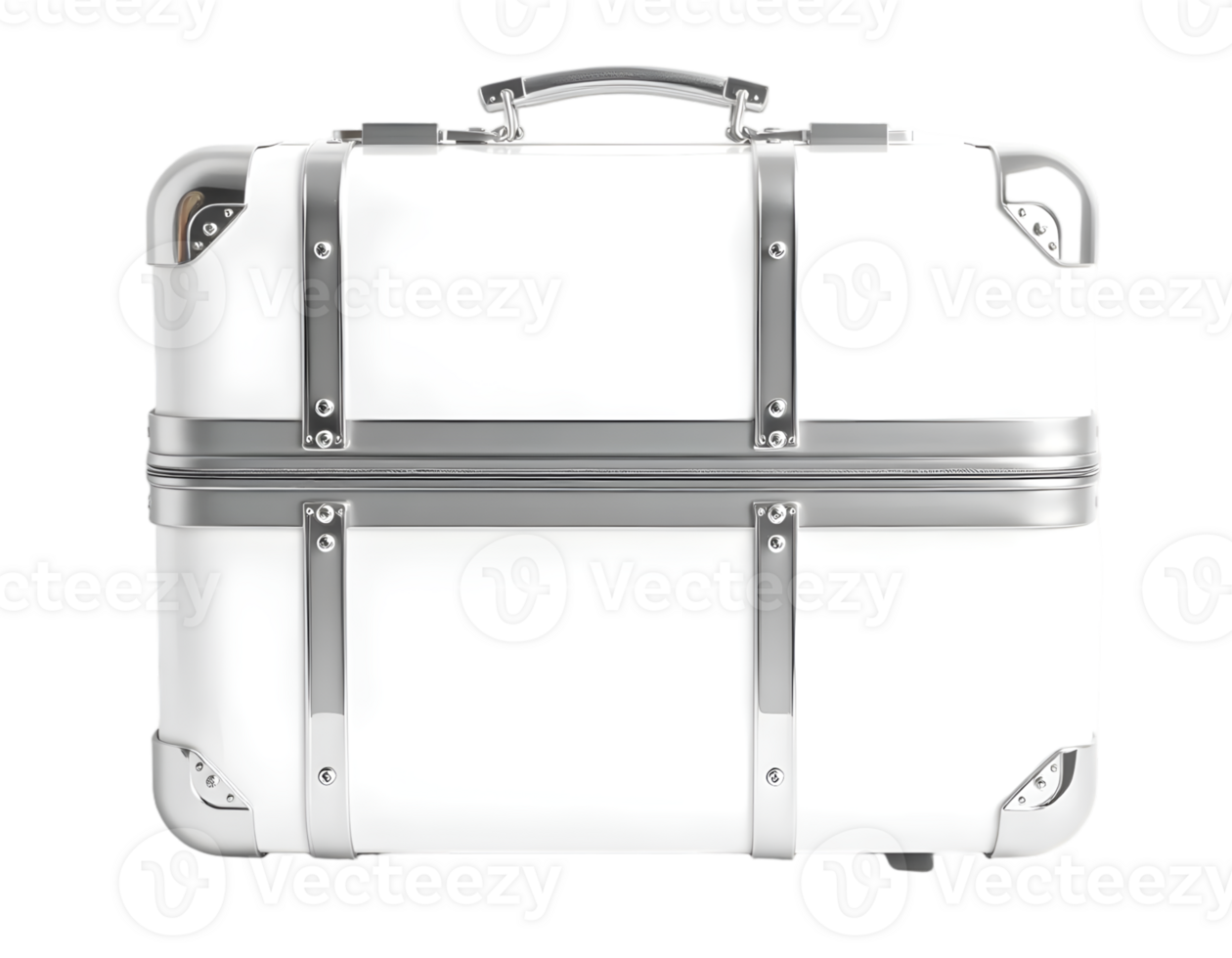 3d rendering of a white briefcase isolated on a white background png