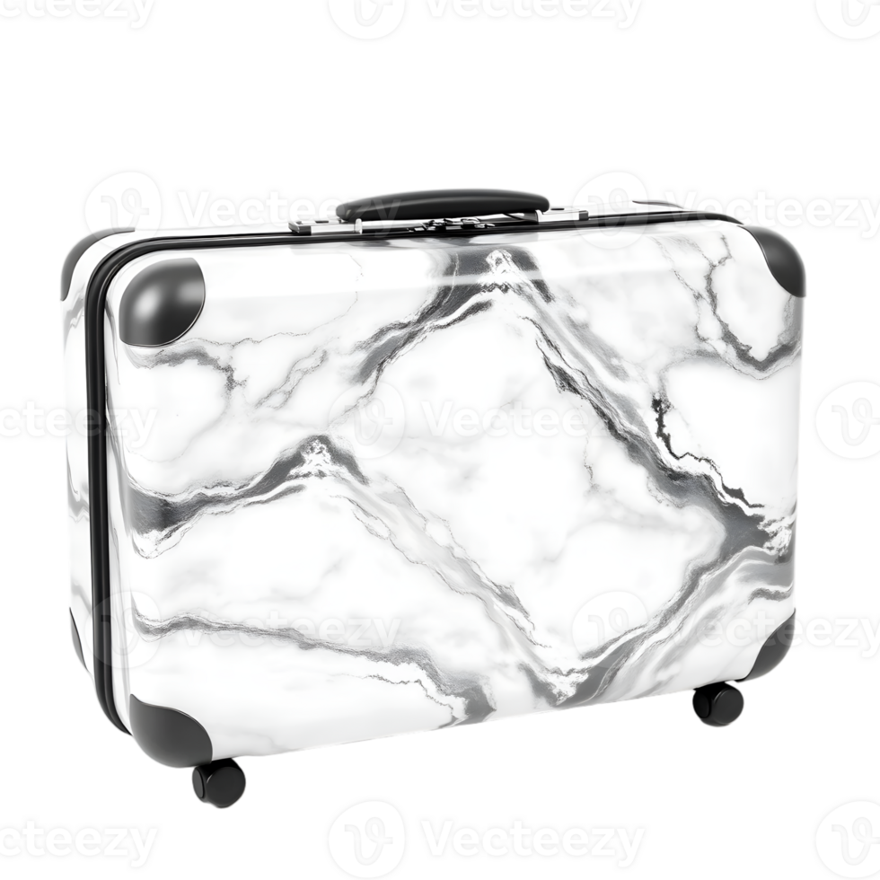 Realistic 3d Detailed Suitcase Isolated on Transparent Background png