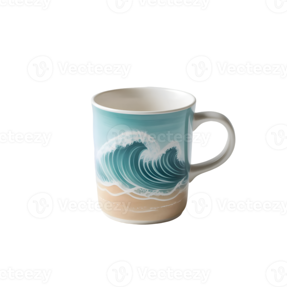 café caneca isolado transparente fundo com gradiente malha, ilustração png