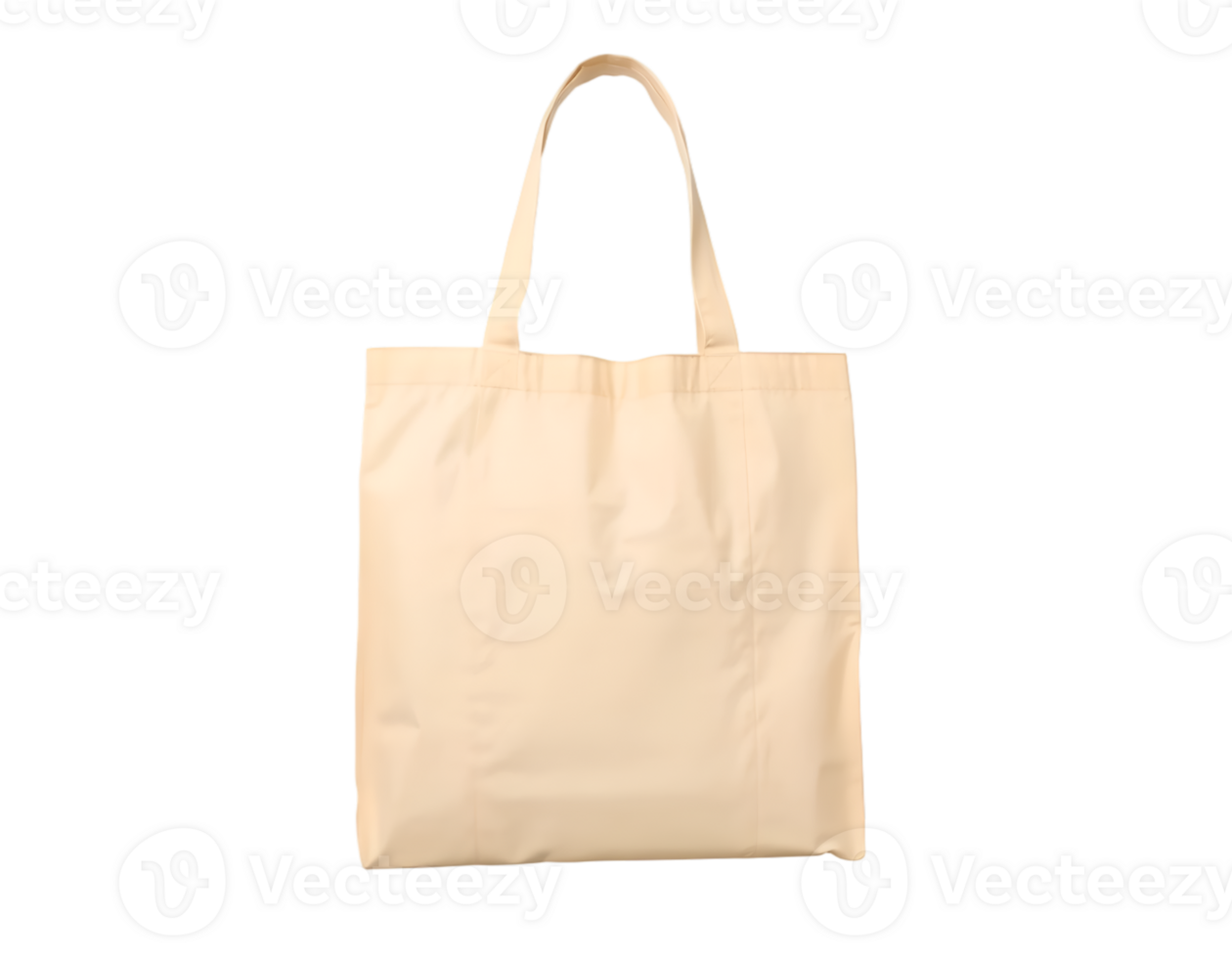 Beige tote bag isolated on transparent background png
