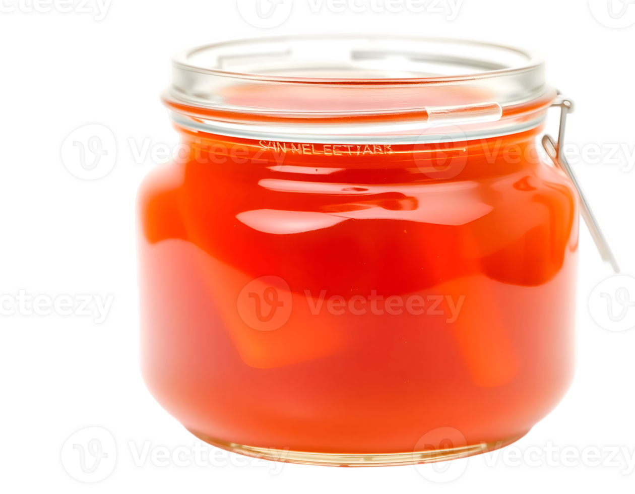 Honey jar with lid isolated on transparent background png