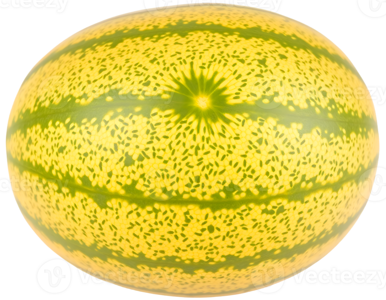 Ripe yellow melon isolated on transparent background png