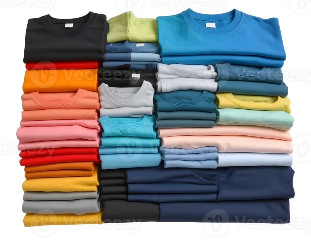 Stack of t-shirts isolated on a background png