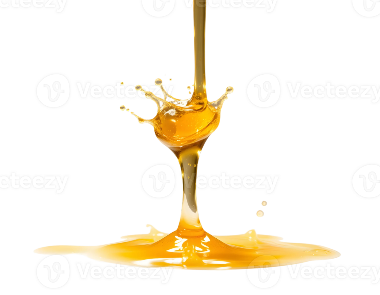 Honey splash isolated on transparent background png