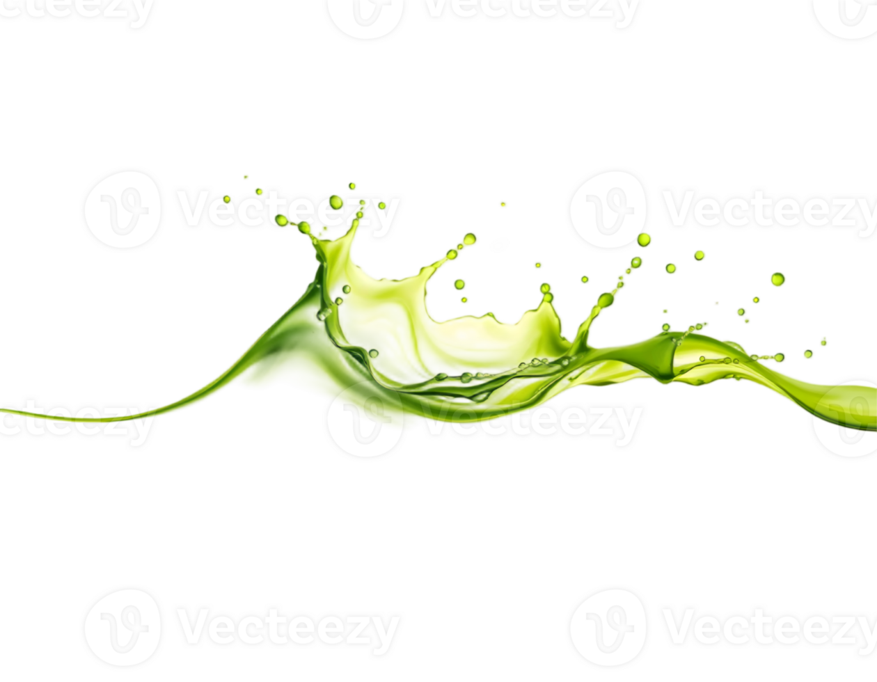 Green Juice Splash Isolated Transparent Background png