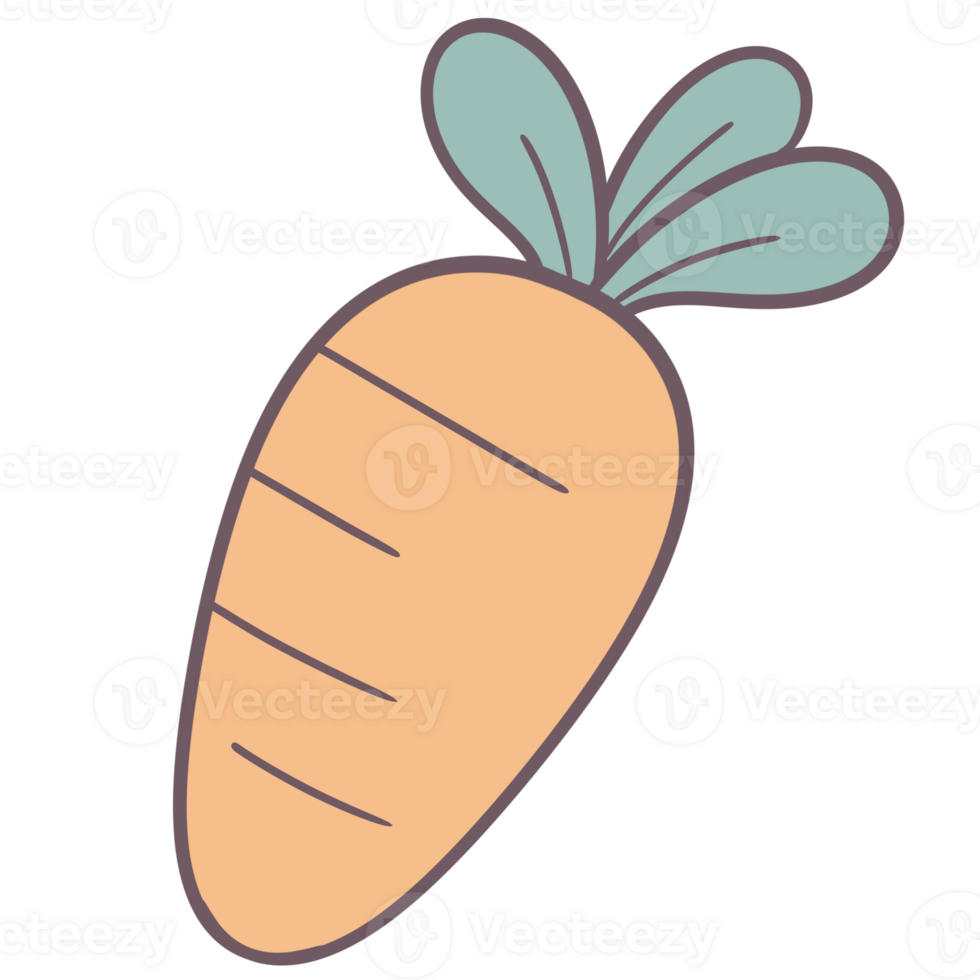 Cute Orange Carrot Clipart png