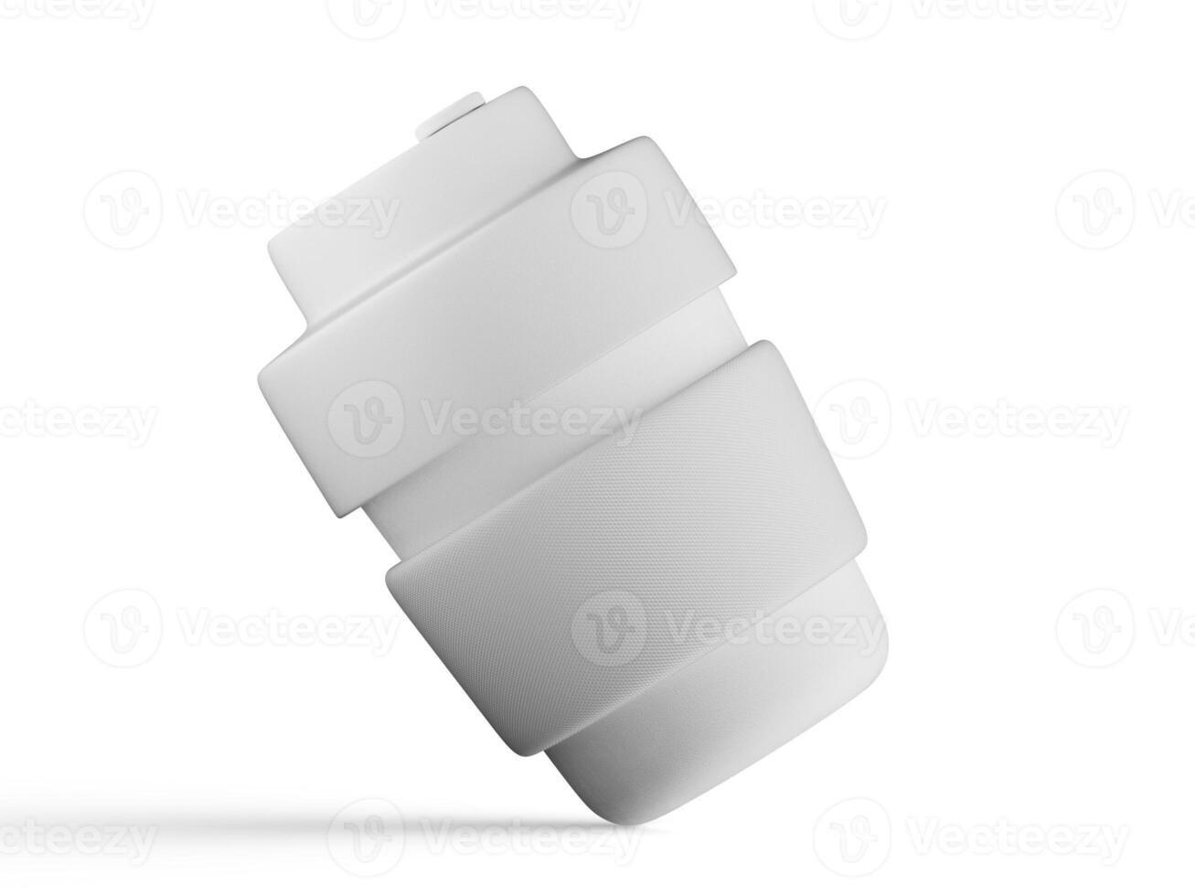 modern insulated water bottle tilted at angle leaning white matte finish soft lighting photo