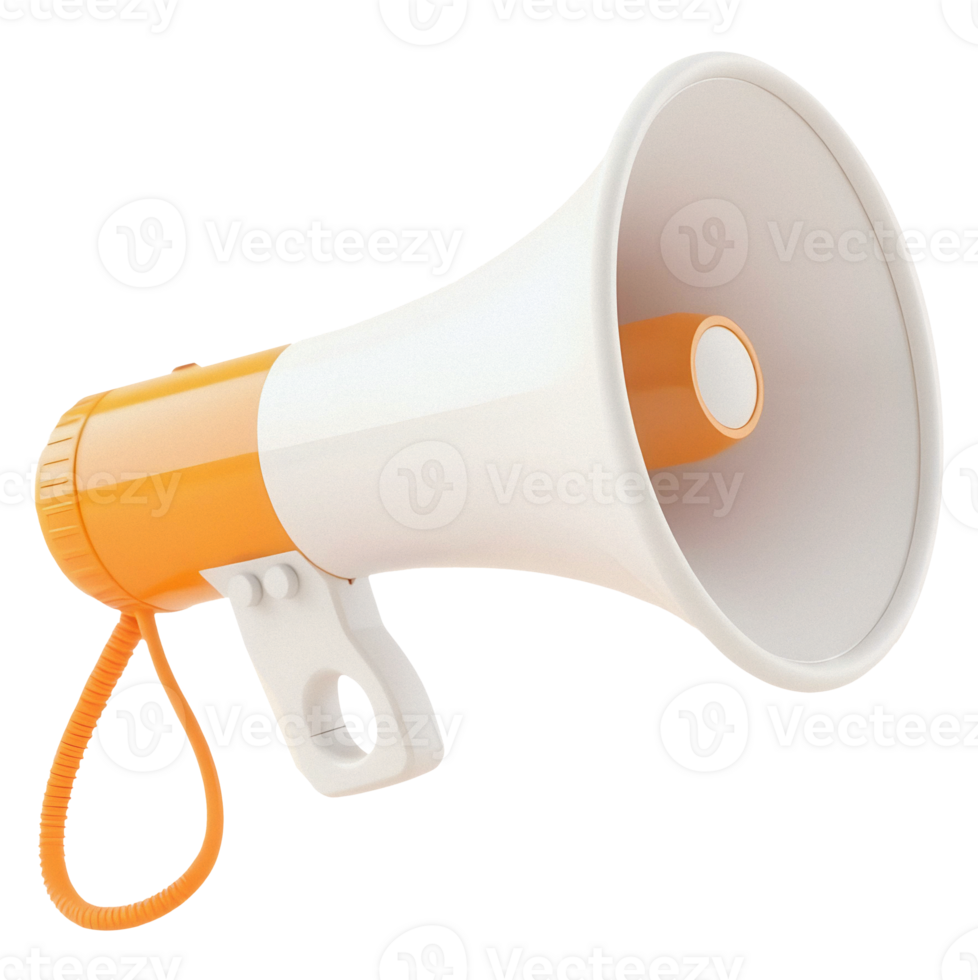 a close up of a megaphone with a cord attached to it png