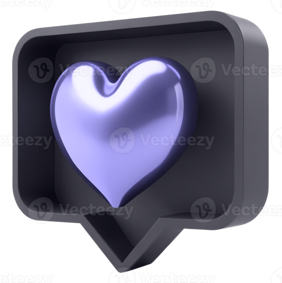 a close up of a heart shaped object in a speech bubble png
