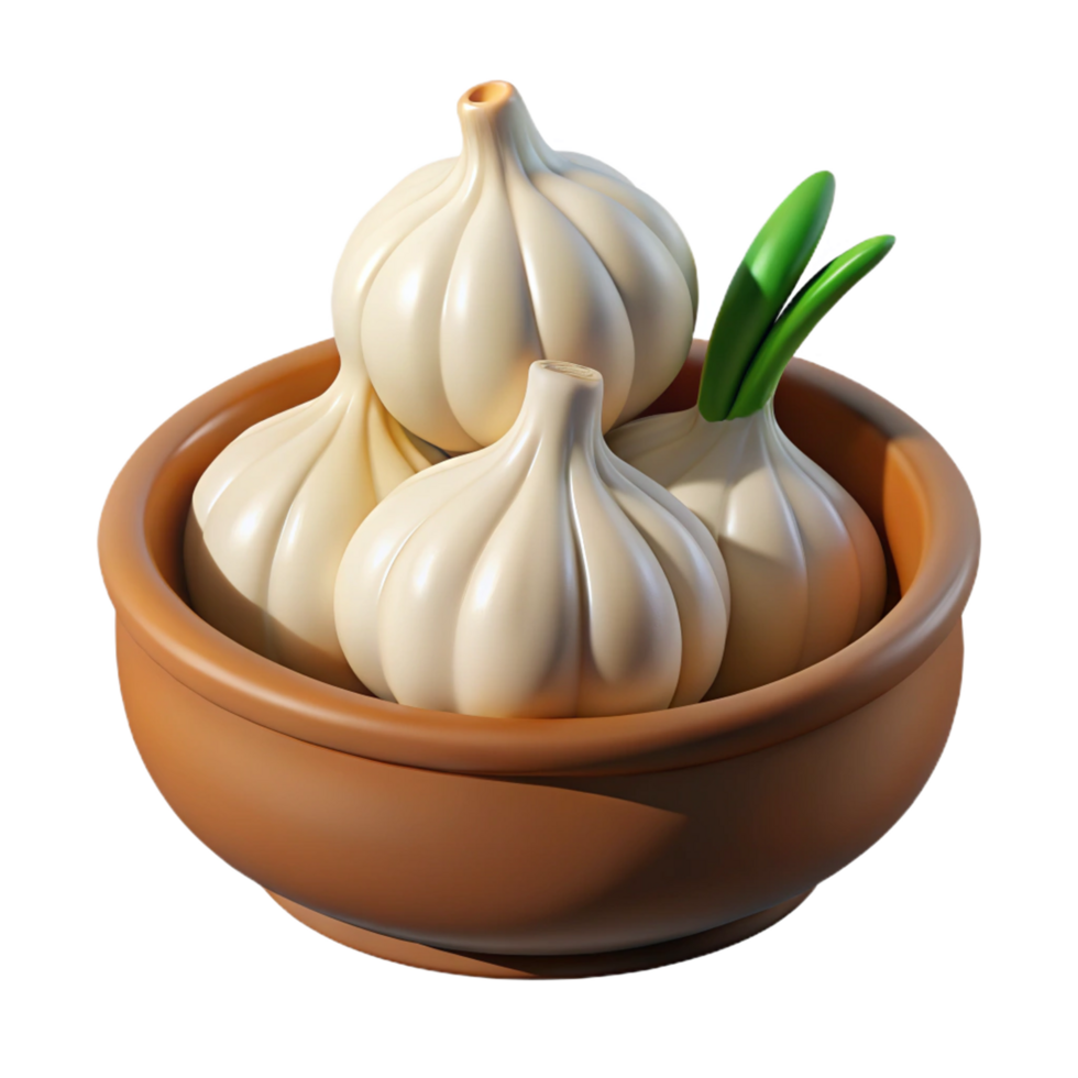 garlic in clay pot png