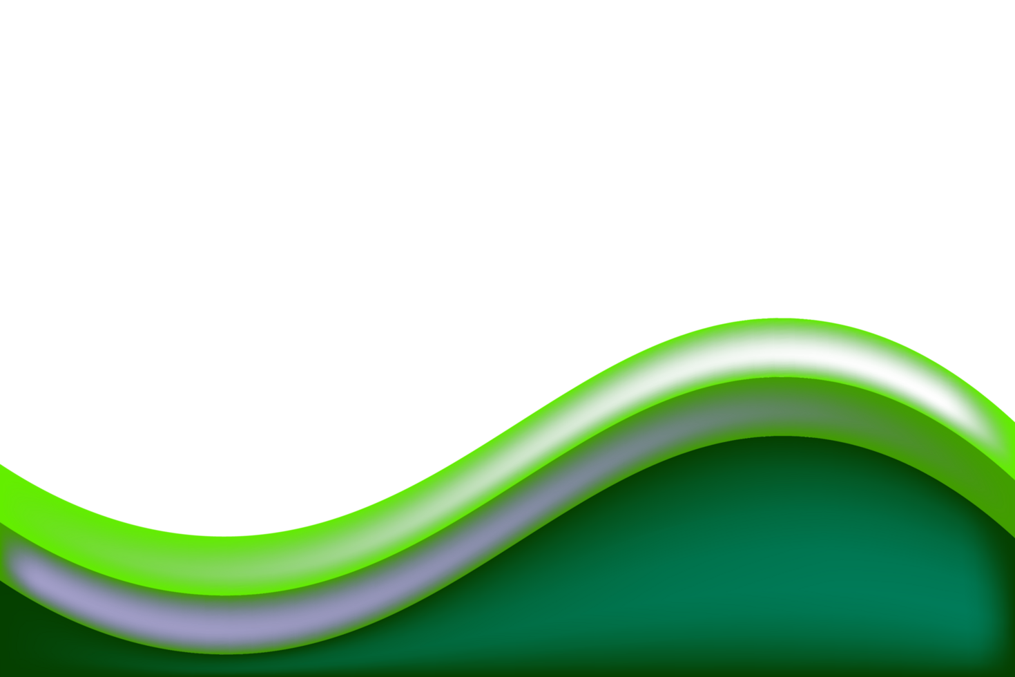 green wave background with white space for text png