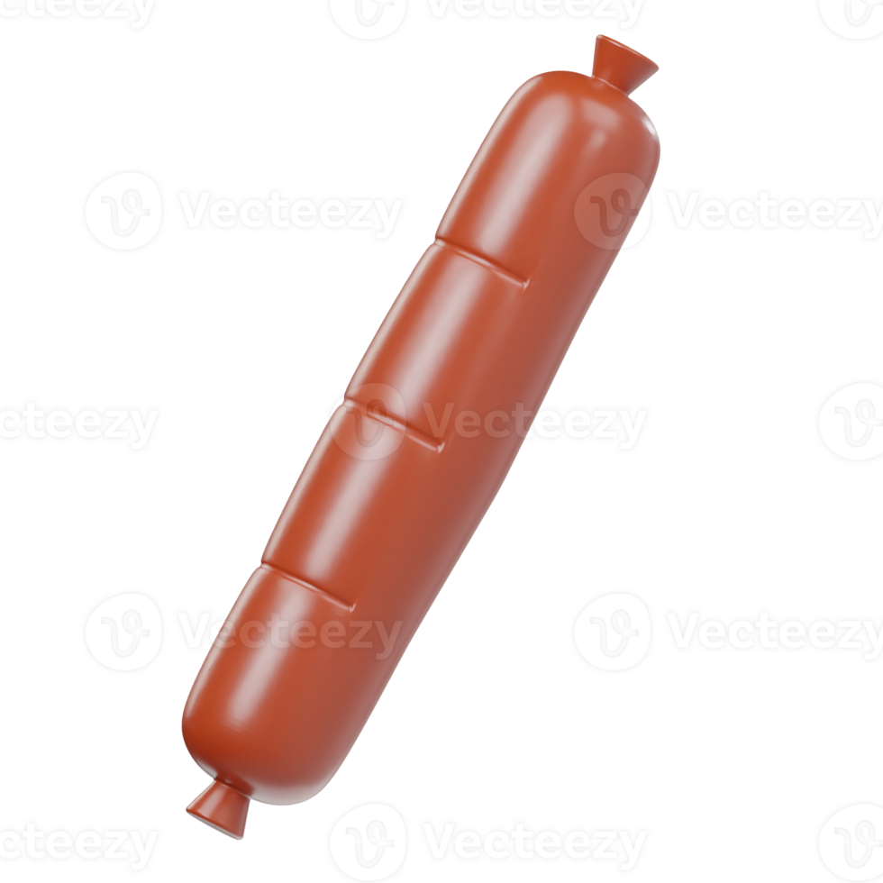Sausage icon 3d render illustration png