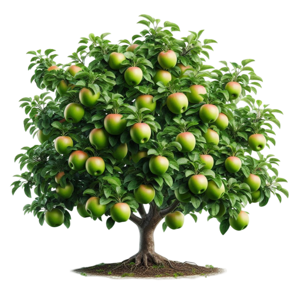 Green Lemon Tree with Fruits png