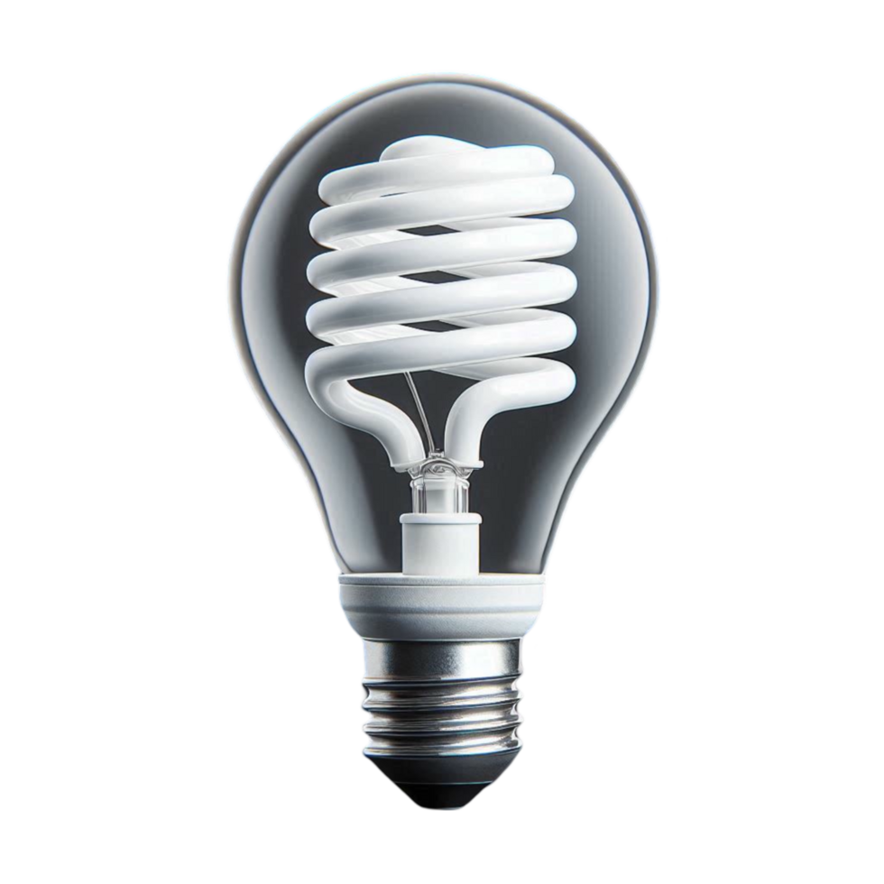 Compact Fluorescent Lightbulb - Energy Efficient Design png